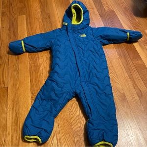 The North Face quilted fleece lined baby bunting